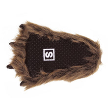 Kids Grizzly Paw Slippers Bottom View 