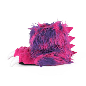 Kids Pink Monster Claw Slippers Side View
