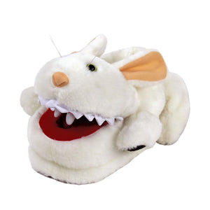 Monty Python Killer Rabbit Slippers 3/4 View with Mouth Closed