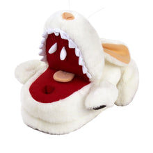 Monty Python Killer Rabbit Slippers 3/4 View with Mouth Open