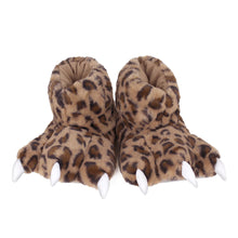 Leopard Paw Slippers View of Pair