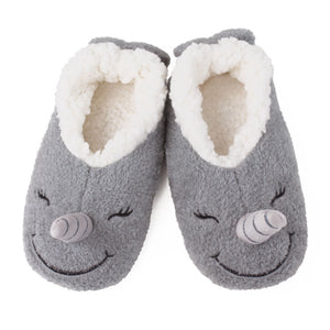 Narwhal Sock Slippers View of Pair