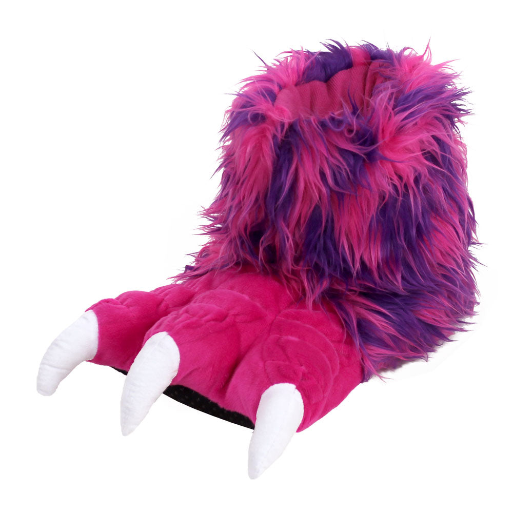 Pink Monster Claw Slippers 3/4 View  