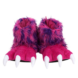 Pink Monster Claw Slippers View of Pair 