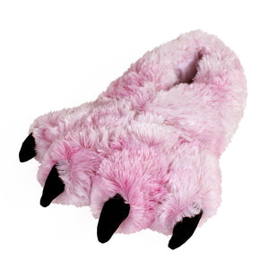Pink Tiger Paw Slippers 3/4 View 