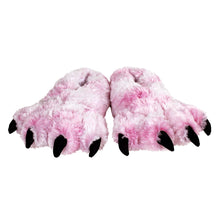 Pink Tiger Paw Slippers View of Pair