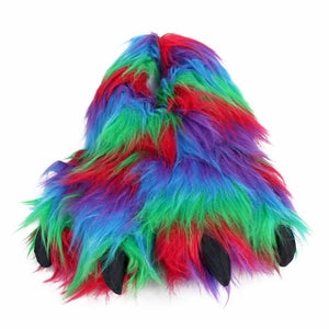 Rainbow Paw Slippers Front View 