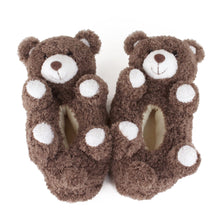 Teddy Bear Slippers View of Pair