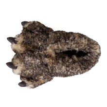 Timber Wolf Paw Slippers Top View
