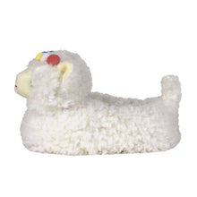 White Llama Slippers Side View
