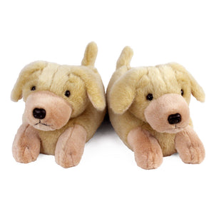 Everberry Yellow Labrador Dog Slippers View of Pair